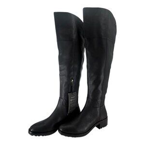 NWT Vince Camuto Jorshie Leather Over The Knee Boots 🖤 Black Wide Calf
